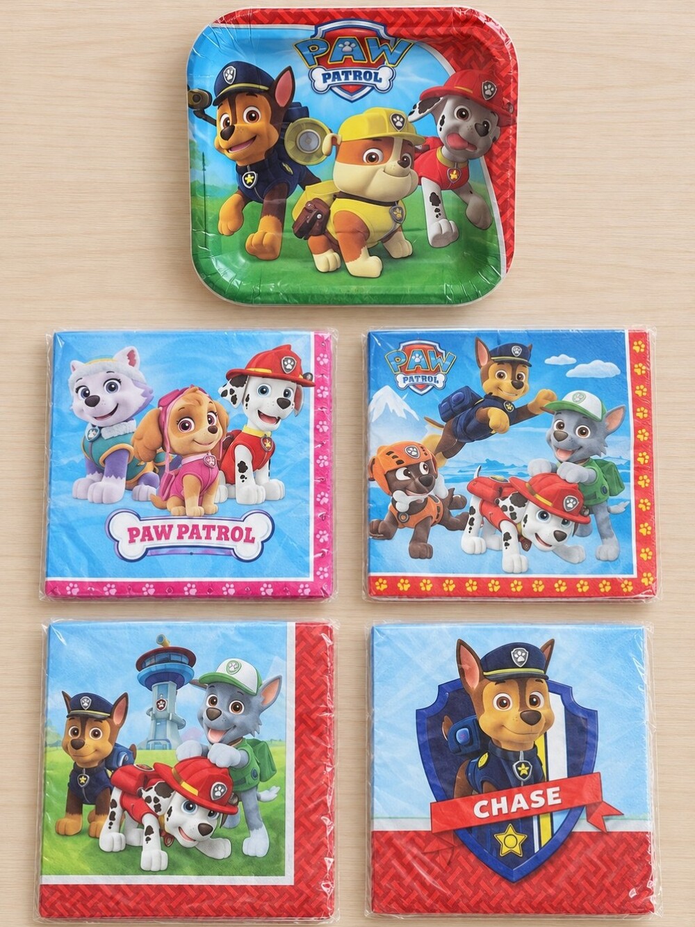 PAW Patrol Birthday Party Supplies Plates & Napkins Chase Skye NEW Sealed Lot